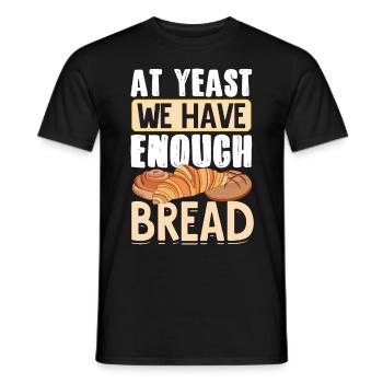 Funny bread baking baker - Men's T-Shirt - black - Front - AI Model Male 178 light (178cm)