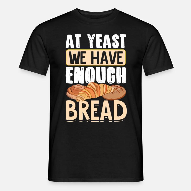 Funny bread baking baker - Men's T-Shirt - black