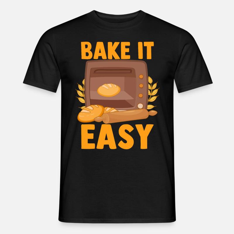 Lustiger Brotbacken-Bäcker - Männer T-Shirt - Schwarz