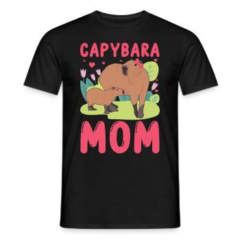 Drôle Capybara Mama Mami - T-shirt homme - noir - Devant - AI Model Male 178 light (178cm)