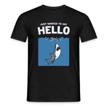 Biologie marine Amoureux des requins Vie marine Marine - T-shirt homme - noir - Devant - AI Model Male 178 light (178cm)