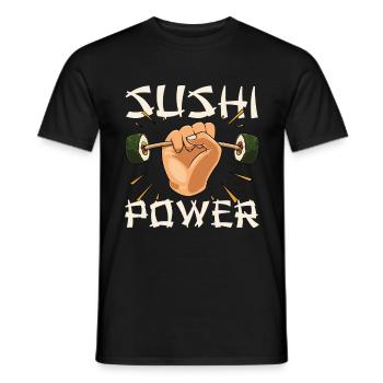 Japanisches Essen Sushi Gym Nigiri Sushi Roll - Männer T-Shirt - Schwarz - Vorne - AI Model Male 178 light (178cm)