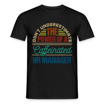 Human Resources Hr Manager Job Beruf - Männer T-Shirt - Schwarz - Vorne - AI Model Male 178 light (178cm)