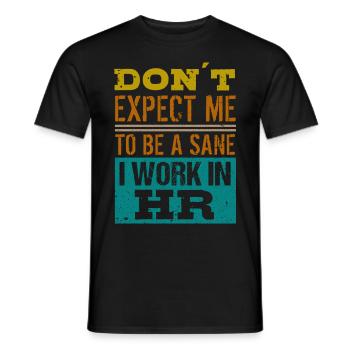 Human Resources Hr Manager Job Beruf - Männer T-Shirt - Schwarz - Vorne - AI Model Male 178 light (178cm)