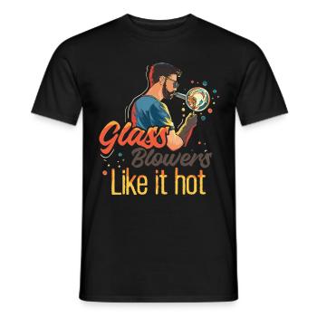 Glassblowing Glassforming Glassmaker Pride - Men's T-Shirt - black - Front - AI Model Male 178 light (178cm)