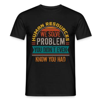 Human Resources Hr Manager Job Beruf - Männer T-Shirt - Schwarz - Vorne - AI Model Male 178 light (178cm)