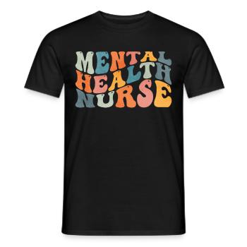 Groovy Krankenschwester für psychische Gesundheit - Männer T-Shirt - Schwarz - Vorne - AI Model Male 178 light (178cm)