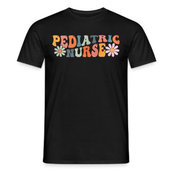 Groovy Pediatric Nurse NICU Nursing - Men's T-Shirt - black - Front - AI Model Male 178 light (178cm)