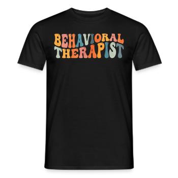 Groovy Behavioral Therapist Behavioral Technologist - Men's T-Shirt - black - Front - AI Model Male 178 light (178cm)