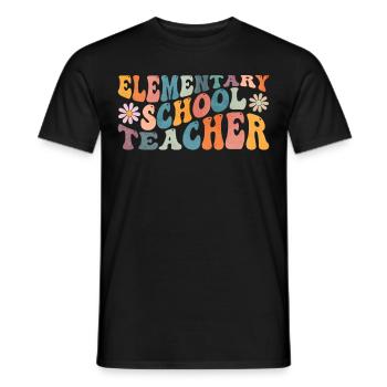 Groovy Primary School Teacher Middle School - T-shirt homme - noir - Devant - AI Model Male 178 light (178cm)