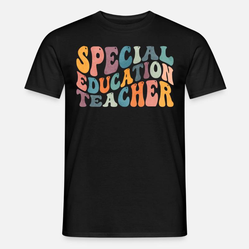Groovy Sonderschullehrer SPED - Männer T-Shirt - Schwarz