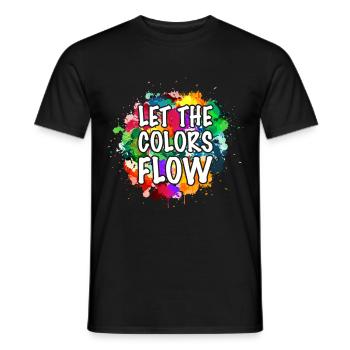 Peintre Toile Liquide Peinture Art Peinture - T-shirt homme - noir - Devant - AI Model Male 178 light (178cm)