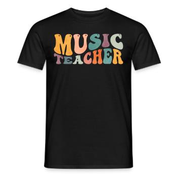 Groovy Music Teacher Leçons de musicien - T-shirt homme - noir - Devant - AI Model Male 178 light (178cm)