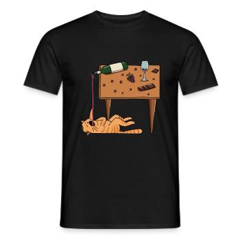 Red Wine Lover Wine Drinker Wine Tester Wine - Männer T-Shirt - Schwarz - Vorne - AI Model Male 178 light (178cm)