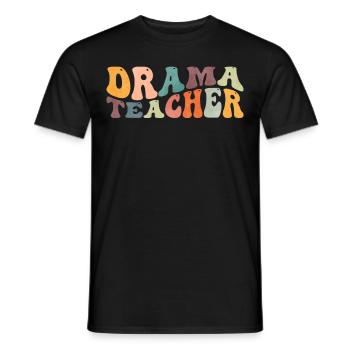 Groovy Drama Professeur de théâtre Théâtre Enseignement - T-shirt homme - noir - Devant - AI Model Male 178 light (178cm)