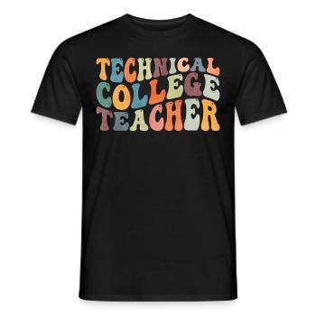 Groovy professeur du Collège Technique - T-shirt homme - noir - Devant - AI Model Male 178 light (178cm)