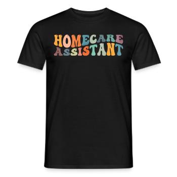 Groovy Home Care Assistant Health - Men's T-Shirt - black - Front - AI Model Male 178 light (178cm)