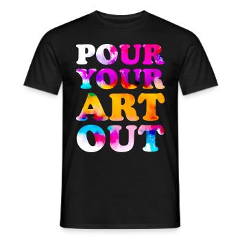 Peintre Toile Liquide Peinture Art Peinture - T-shirt homme - noir - Devant - AI Model Male 178 light (178cm)