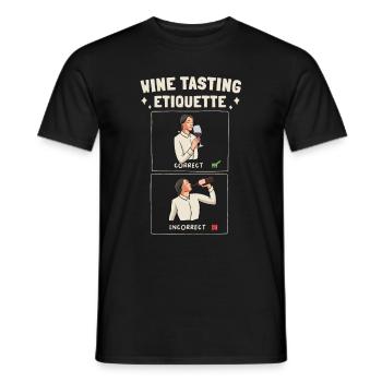 Red Wine Lover Wine Drinker Wine Tester Wine - Men's T-Shirt - black - Front - AI Model Male 178 light (178cm)