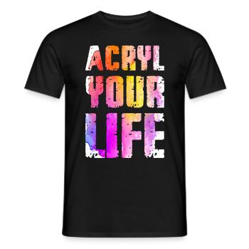 Peintre Toile Liquide Peinture Art Peinture - T-shirt homme - noir - Devant - AI Model Male 178 light (178cm)