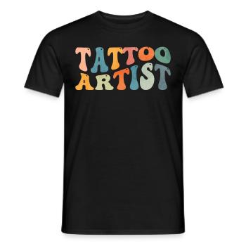 Groovy Tattoo Artist Tätowierer Tätowieren - T-shirt homme - noir - Devant - AI Model Male 178 light (178cm)
