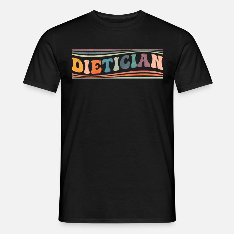 Groovy Diätassistent Diätassistentin Ernährungsber - Männer T-Shirt - Schwarz