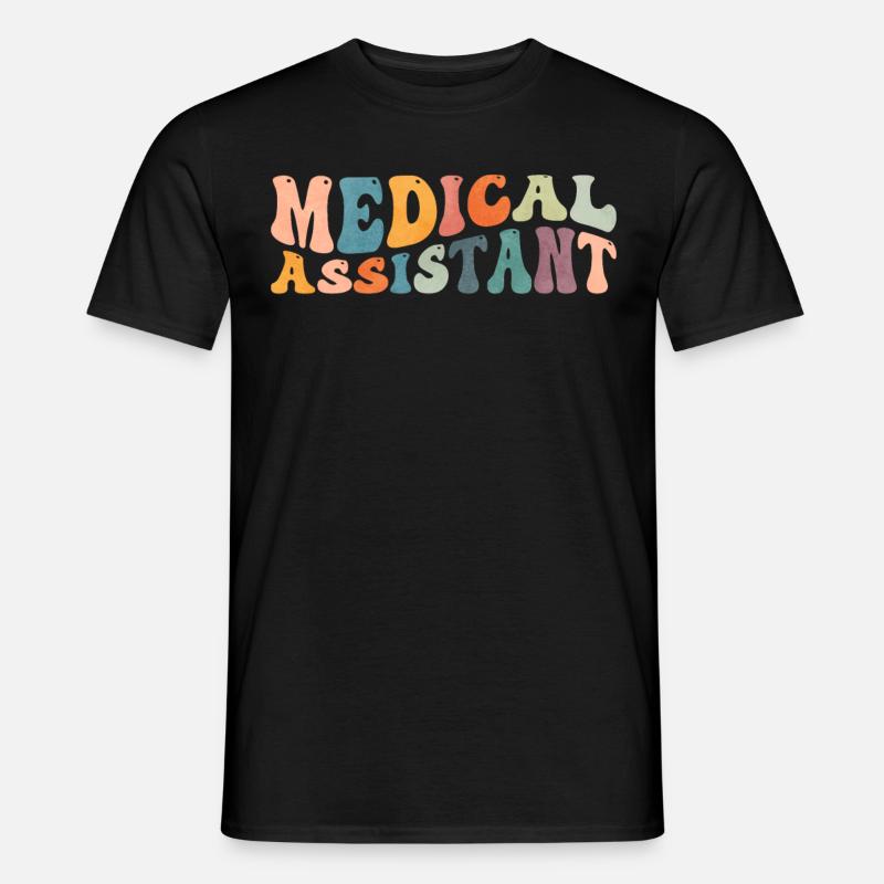 Groovy Medizinischer Assistent MA Krankenschwester - Männer T-Shirt - Schwarz