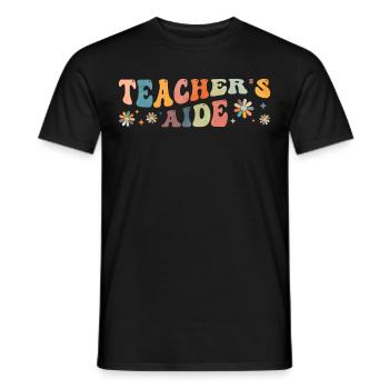 Groovy Teacher's Aide Teacher's Assistant - Men's T-Shirt - black - Front - AI Model Male 178 light (178cm)