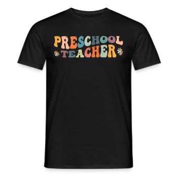Groovy Enseignant préscolaire Enseignement de la maternelle - T-shirt homme - noir - Devant - AI Model Male 178 light (178cm)