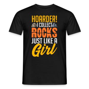Lustige Gesteinsjagd Mineral Geologe - Männer T-Shirt - Schwarz - Vorne - AI Model Male 178 light (178cm)