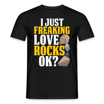 Lustige Gesteinsjagd Mineral Geologe - Männer T-Shirt - Schwarz - Vorne - AI Model Male 178 light (178cm)