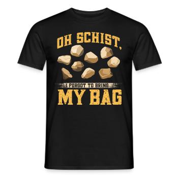 Funny Mineral Hunt Rock Geologist - Men's T-Shirt - black - Front - AI Model Male 178 light (178cm)