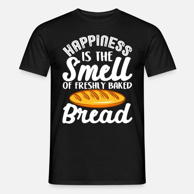 Lustiger Brotbacken-Bäcker - Männer T-Shirt - Schwarz