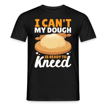 Funny bread baking baker - Men's T-Shirt - black - Front - AI Model Male 178 light (178cm)