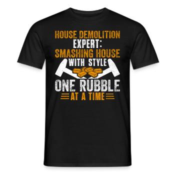 Funny demo - Men's T-Shirt - black - Front - AI Model Male 178 light (178cm)