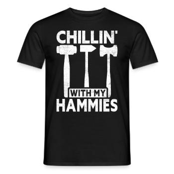 Fun day of house demolition - Men's T-Shirt - black - Front - AI Model Male 178 light (178cm)