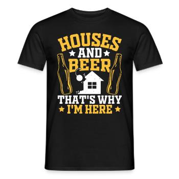 Fun day of house demolition - Men's T-Shirt - black - Front - AI Model Male 178 light (178cm)
