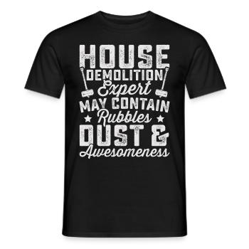 Funny demolition day - Men's T-Shirt - black - Front - AI Model Male 178 light (178cm)