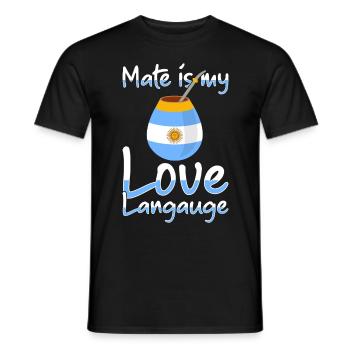 Drapeau de l’Argentine Thé yerba maté argentin - T-shirt homme - noir - Devant - AI Model Male 178 light (178cm)