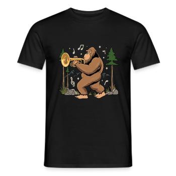 Mellophonist Musical Instrument Mellophonist Bigfoot - Men's T-Shirt - black - Front - AI Model Male 178 light (178cm)