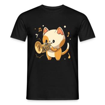 Mellophonist Musical Instrument Mellophone Player - Men's T-Shirt - black - Front - AI Model Male 178 light (178cm)