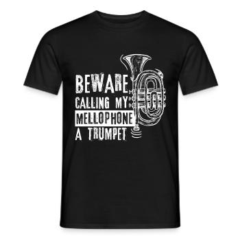 Mellophonist, Musical Instrument Orchestra, - Men's T-Shirt - black - Front - AI Model Male 178 light (178cm)