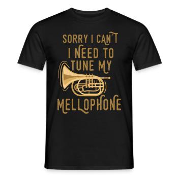 Mellophonist, Musical Instrument Orchestra, - Men's T-Shirt - black - Front - AI Model Male 178 light (178cm)