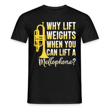 Mellophonist, Musical Instrument Orchestra, - Men's T-Shirt - black - Front - AI Model Male 178 light (178cm)