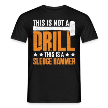 Fun day of house demolition - Men's T-Shirt - black - Front - AI Model Male 178 light (178cm)