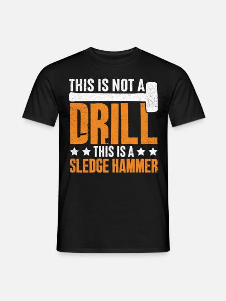 Fun day of house demolition - Men's T-Shirt - black