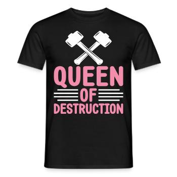 Fun day of house demolition - Men's T-Shirt - black - Front - AI Model Male 178 light (178cm)