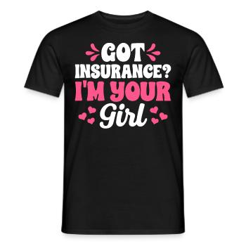 Lustiger Versicherungsmakler - Männer T-Shirt - Schwarz - Vorne - AI Model Male 178 light (178cm)