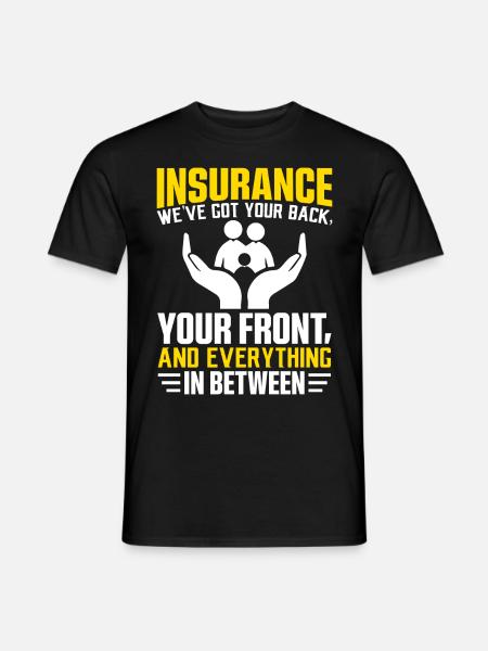Funny insurance broker - Men's T-Shirt - black