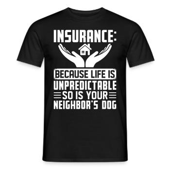 Funny insurance broker - Men's T-Shirt - black - Front - AI Model Male 178 light (178cm)